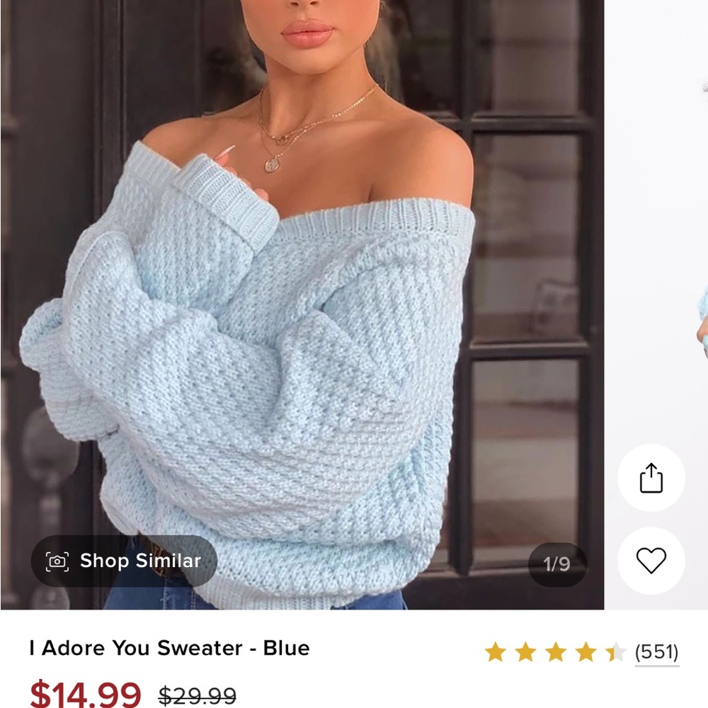 Fashion nova I adore you sweater